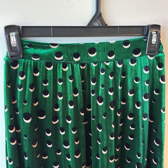 Maeve Green Midi A-Line Skirt with Pleats XXSP - Picture 3 of 7